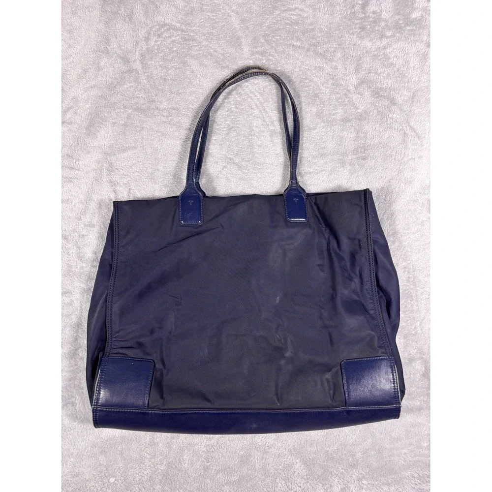 Tory Burch Ella Tote Bag L Blue Womens large